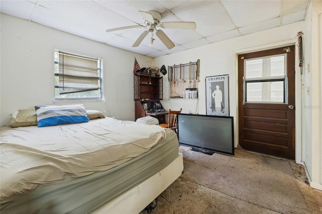 2780 County Road 575, Bushnell, FL 33513 - bedroom featuring carpet flooring, ceiling fan, and a drop ceiling