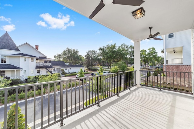 129 SE Watula Ave, Ocala, FL 34471 - balcony with a residential view and a ceiling fan