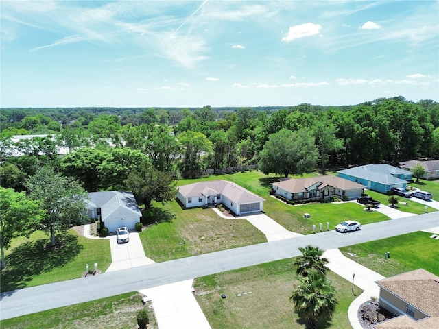 bird's eye view with a residential view