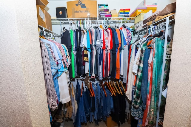 view of walk in closet