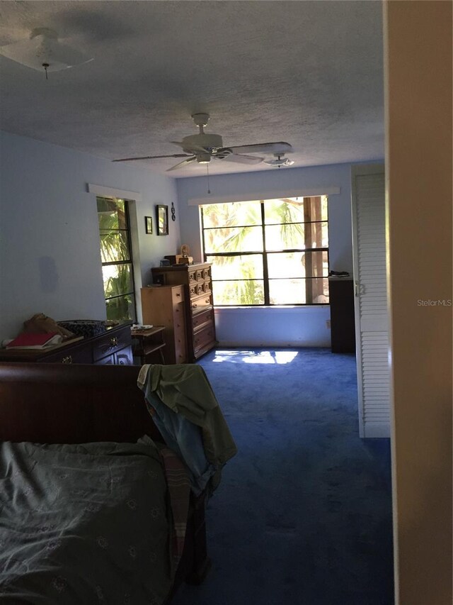 14953 SE 107th Ave, Summerfield, FL 34491 - bedroom with carpet floors, a textured ceiling, and multiple windows