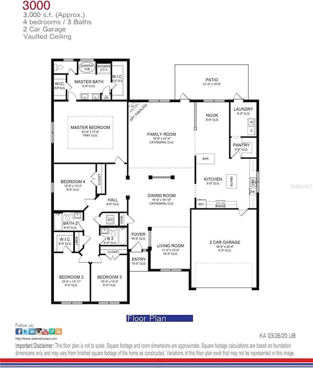 9553 SW 42nd Ave, Ocala, FL 34476 - home floor plan