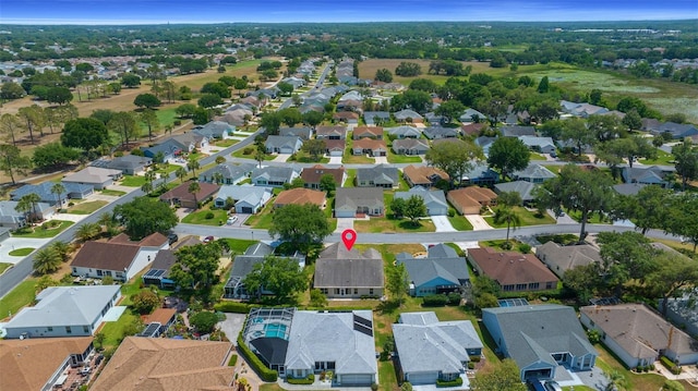 aerial view featuring a residential view
