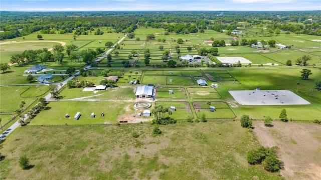 drone / aerial view with a rural view