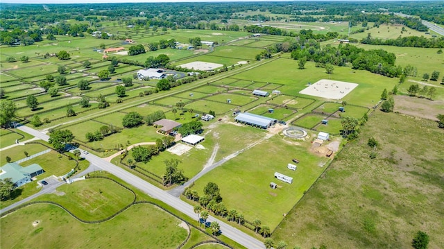 bird's eye view featuring a rural view