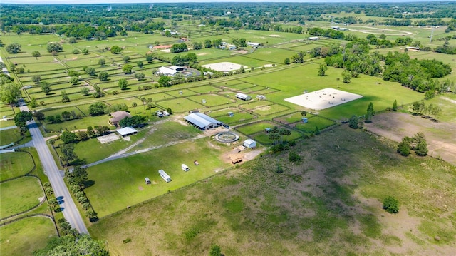 aerial view featuring a rural view