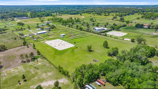 drone / aerial view featuring a rural view