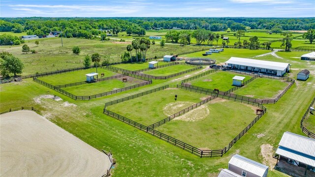 bird's eye view featuring a rural view