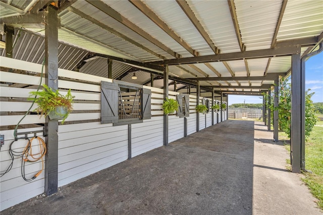 view of horse barn