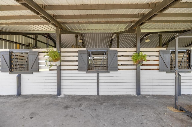 view of horse barn