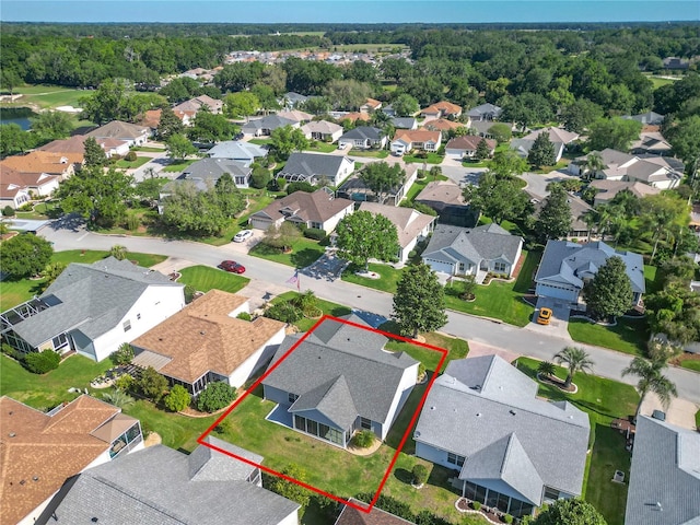 drone / aerial view featuring a residential view