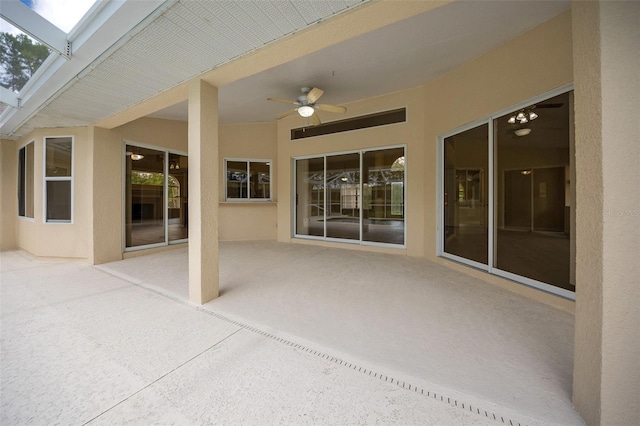 view of patio / terrace featuring a ceiling fan
