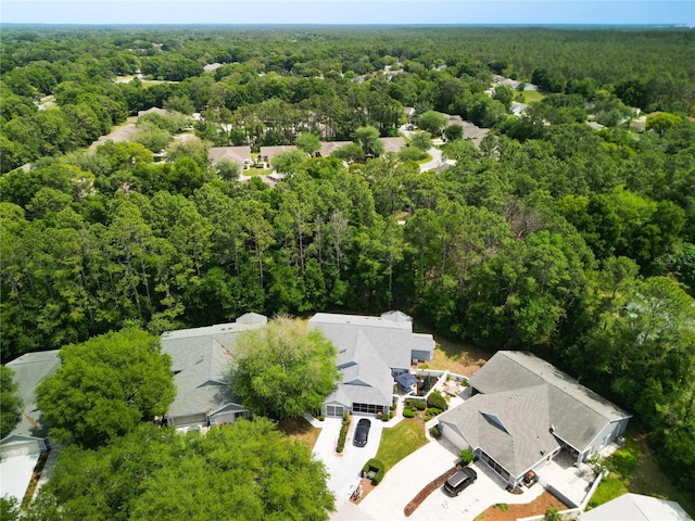bird's eye view with a residential view and a forest view