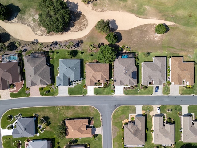 aerial view with a residential view
