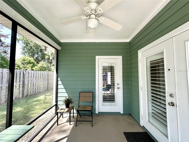 3488 NW 26th St, Gainesville, FL 32605 - sunroom with ceiling fan