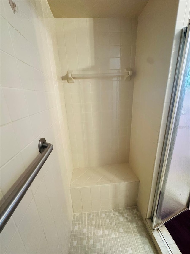 full bath featuring a shower stall