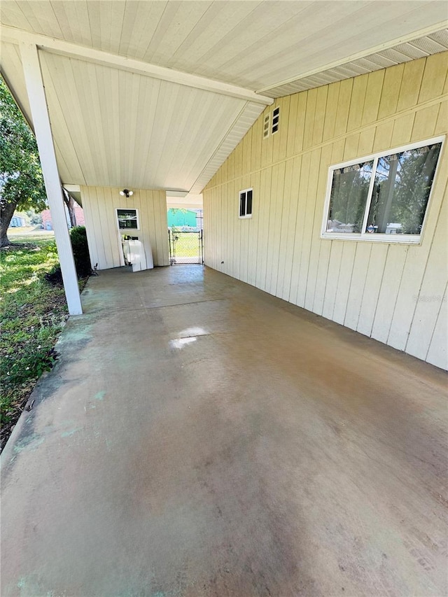view of patio / terrace featuring a carport