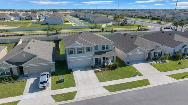 aerial view featuring a residential view