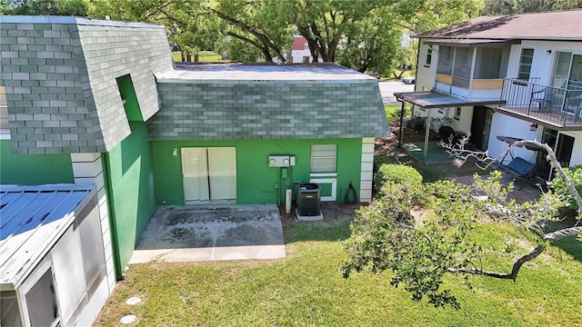 view of outdoor structure with central AC
