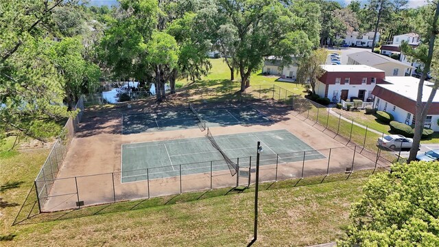 aerial view with a residential view