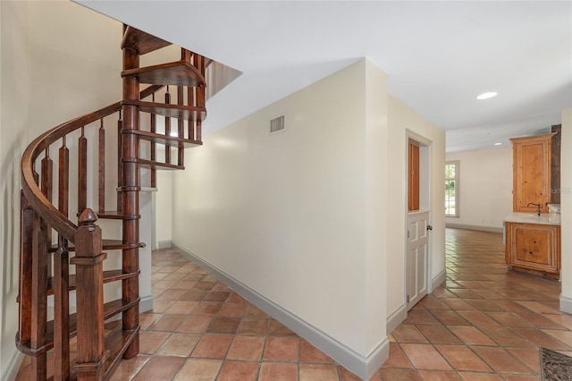 1251 SW 43rd Pl, Ocala, FL 34471 - staircase featuring recessed lighting and baseboards
