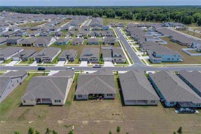 drone / aerial view with a residential view
