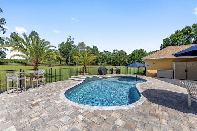 9950 NW 11th Ter, Ocala, FL 34475 - view of pool featuring a patio area and a fenced backyard
