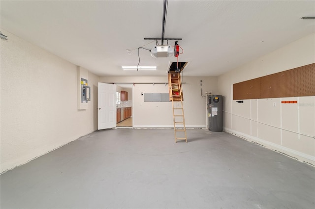 9896 SW 56th Ct, Ocala, FL 34476 - garage featuring a garage door opener, hybrid water heater, and electric panel