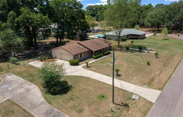 view from above of property