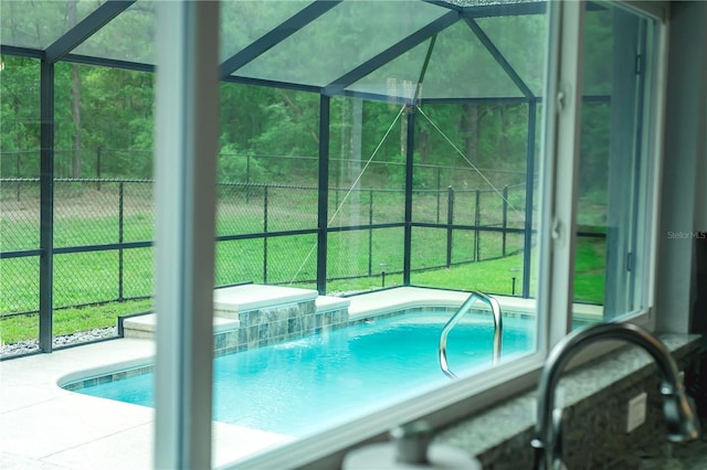 7407 SW 202nd Ct, Dunnellon, FL 34431 - view of pool featuring glass enclosure