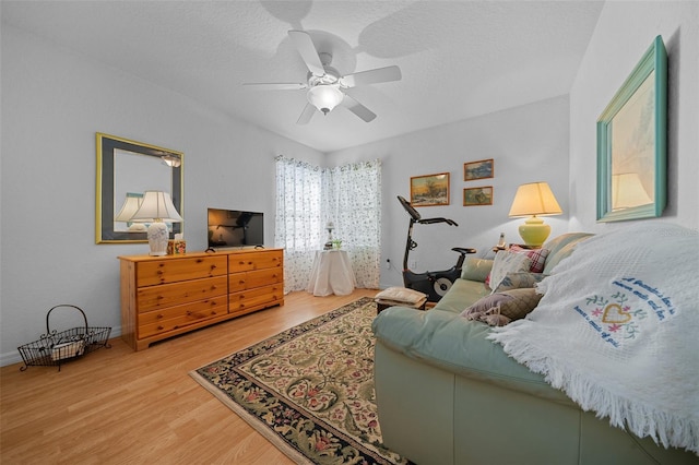 7692 SW 117th Street Rd, Ocala, FL 34476 - living room with ceiling fan and wood finished floors