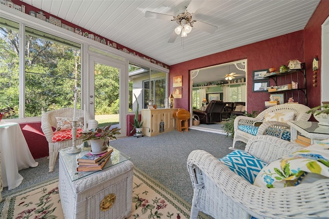 7692 SW 117th Street Rd, Ocala, FL 34476 - sunroom / solarium featuring a ceiling fan