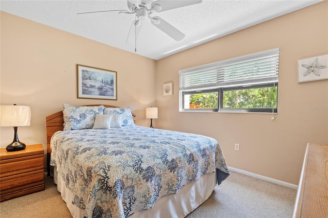 2756 Clubhouse Dr Unit 101, Sarasota, FL 34232 - bedroom with carpet floors, baseboards, ceiling fan, and a textured ceiling