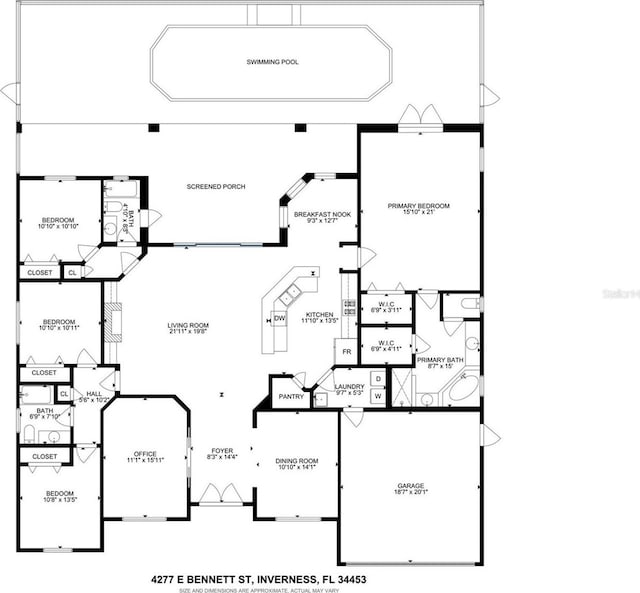 4277 E Bennett St, Inverness, FL 34453 - plan