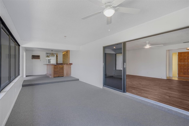 4401 E Windmill Dr, Inverness, FL 34453 - interior space with a ceiling fan and a wall mounted AC