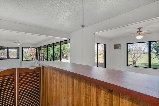 4401 E Windmill Dr, Inverness, FL 34453 - interior space with plenty of natural light, a textured ceiling, and a ceiling fan