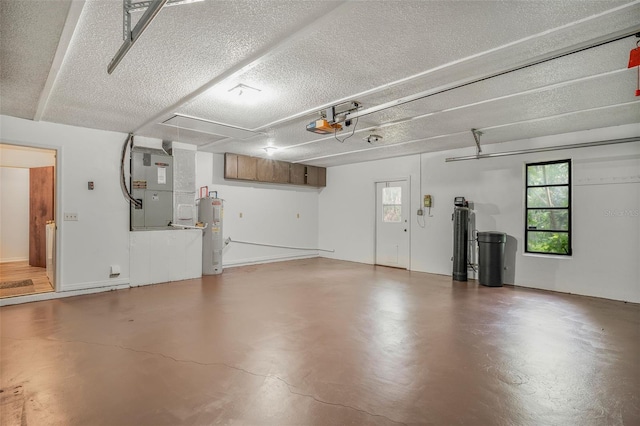 4401 E Windmill Dr, Inverness, FL 34453 - garage featuring water heater, heating unit, and a garage door opener