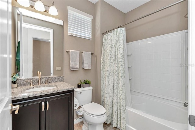 3918 NW 46th Ter, Ocala, FL 34482 - full bathroom with shower / bathtub combination with curtain, toilet, and vanity