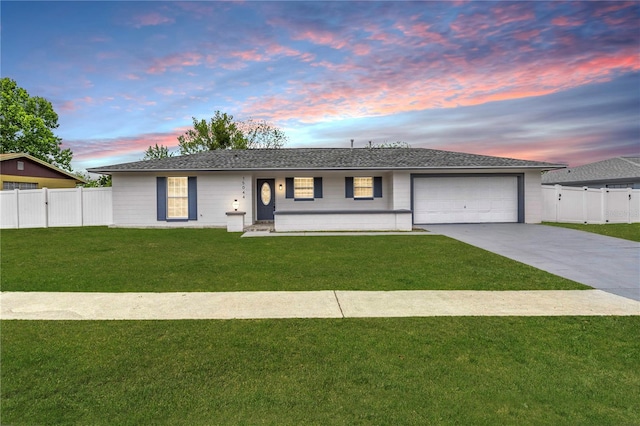 15044 SW 35th Avenue Rd, Ocala, FL 34473 - single story home featuring a yard, driveway, a garage, and fence