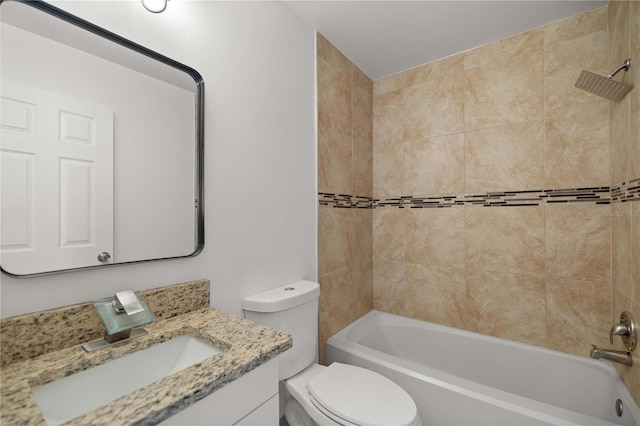 15044 SW 35th Avenue Rd, Ocala, FL 34473 - bathroom featuring toilet, shower / bath combination, and vanity