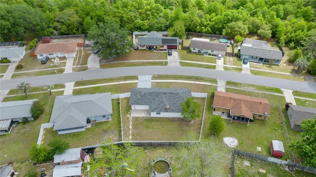15044 SW 35th Avenue Rd, Ocala, FL 34473 - birds eye view of property with a residential view and a wooded view