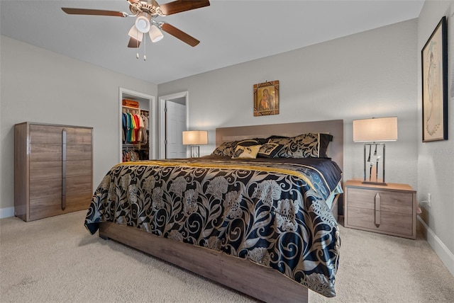 7886 SW 103rd Loop, Ocala, FL 34476 - bedroom featuring carpet, a closet, baseboards, and a walk in closet
