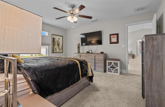7886 SW 103rd Loop, Ocala, FL 34476 - carpeted bedroom featuring visible vents, ceiling fan, and baseboards