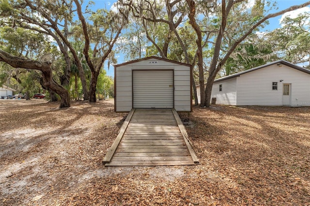 view of shed