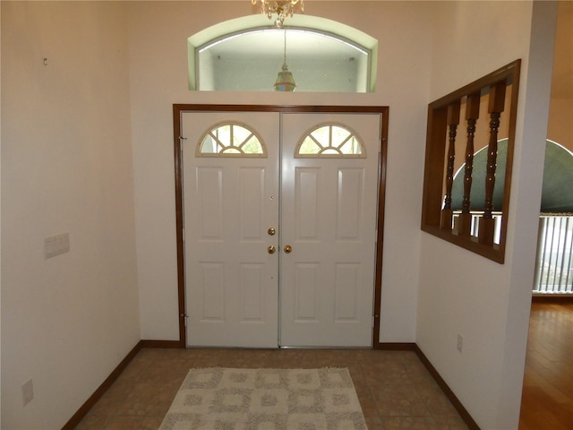 entryway with baseboards
