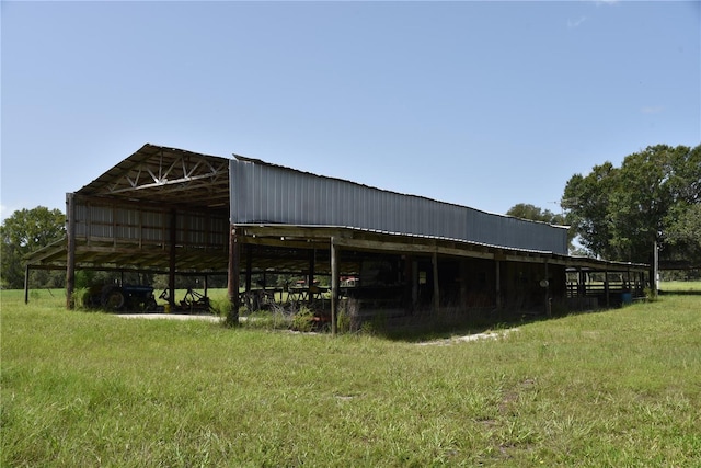 view of pole building