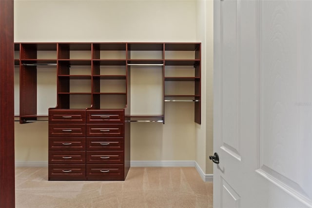 spacious closet with carpet flooring
