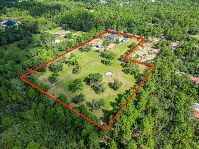 4658 W Hacienda Dr, Beverly Hills, FL 34465 - bird's eye view featuring a wooded view