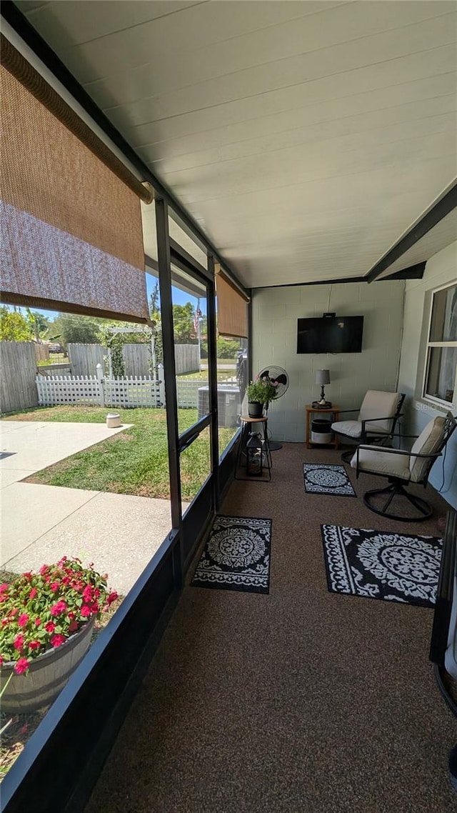 view of sunroom / solarium