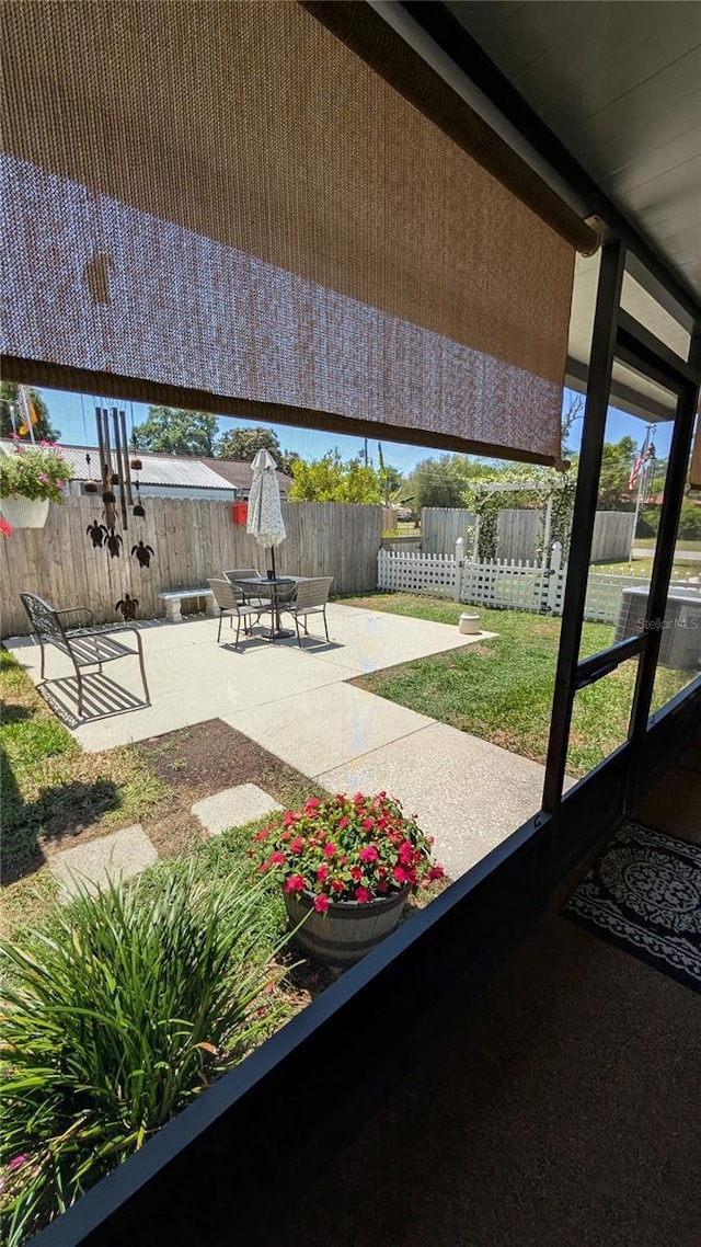 view of patio with fence